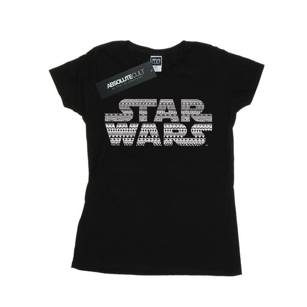 Star Wars Womens/Ladies Aztec Logo Mono Cotton T-Shirt