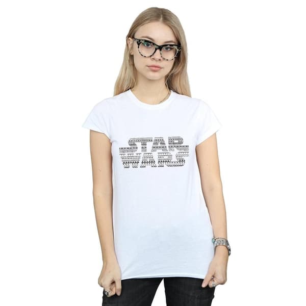 Star Wars Womens/Ladies Aztec Logo Mono Cotton T-Shirt