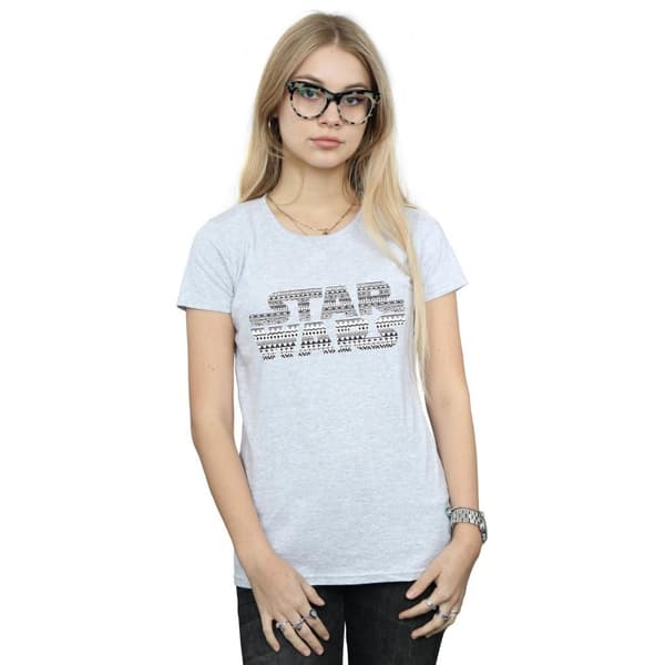 Star Wars Womens/Ladies Aztec Logo Mono Cotton T-Shirt