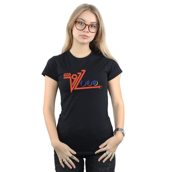 Star Wars Womens/Ladies Retro 1977 Death Star Cotton T-Shirt