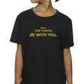 Miniatyrbild 3 av 4: Star Wars May The Force Opening Crawls bomulls-T-shirt för flickor