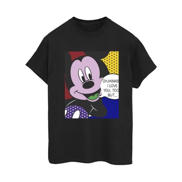 Disney Womens/Ladies Mickey Mouse Oh Minnie Pop Art Cotton Boyfriend T-Shirt