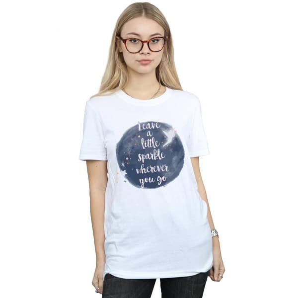 Disney Dam/Tjej Tinker Bell A Little Sparkle Boyfriend T-shirt i bomull