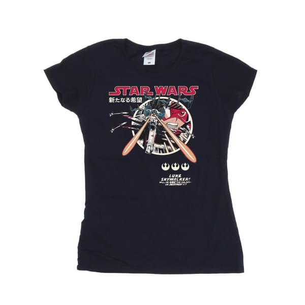 Star Wars Womens/Ladies Classic Luke Manga Cotton T-Shirt
