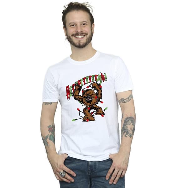 Star Wars Mens Episode IV: A New Hope Chewbacca Argh Lights T-Shirt