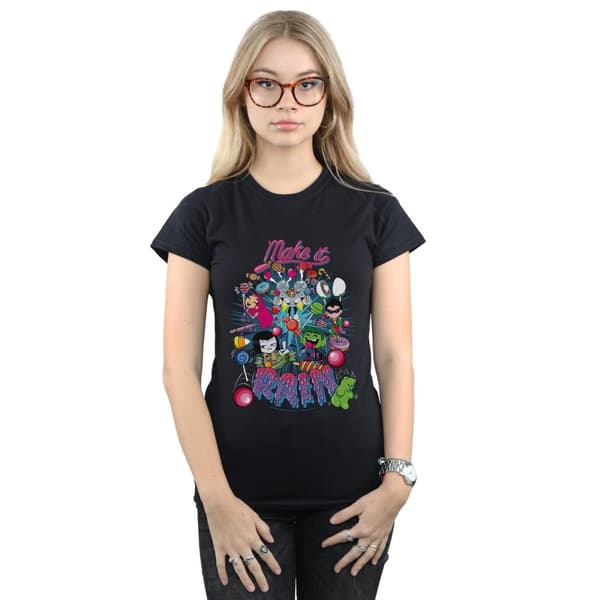 DC Comics Womens/Ladies Teen Titans Go Make It Rain Cotton T-Shirt