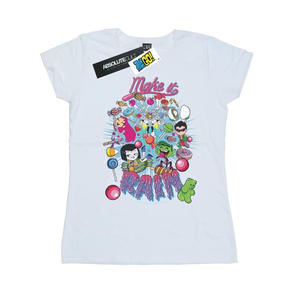 DC Comics Womens/Ladies Teen Titans Go Make It Rain Cotton T-Shirt