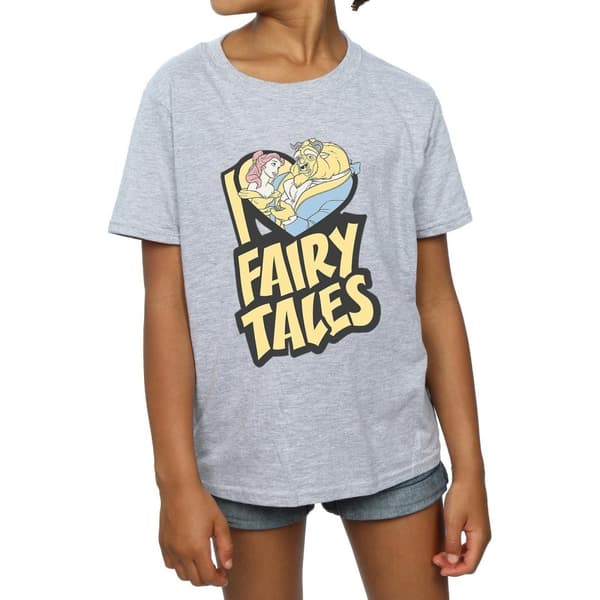Disney Girls Beauty And The Beast I Love Fairy Tales Cotton T-Shirt