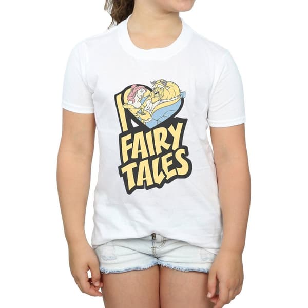 Disney Girls Beauty And The Beast I Love Fairy Tales Cotton T-Shirt