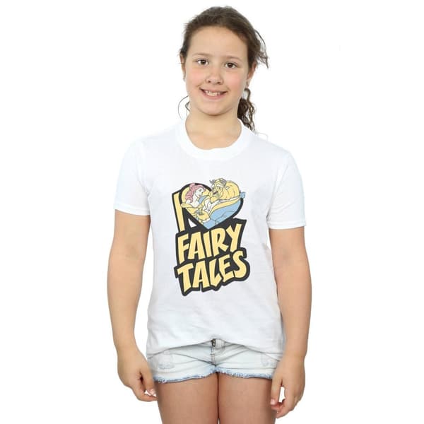 Disney Girls Beauty And The Beast I Love Fairy Tales Cotton T-Shirt