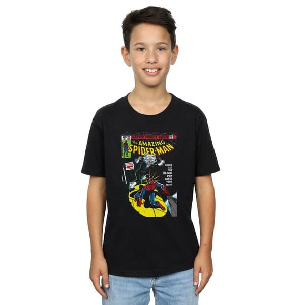 Marvel Boys Spider-Man Black Cat Cover T-Shirt