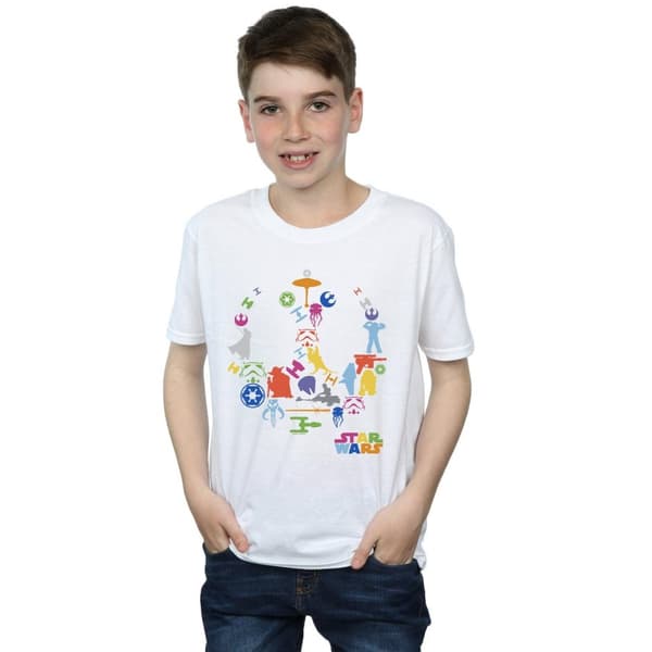 Star Wars T-shirt med silhuettcollage för pojkar