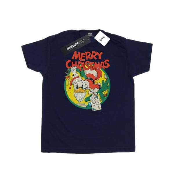 Disney Mens Donald Duck Merry Christmas T-Shirt