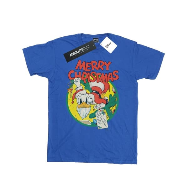 Disney Mens Donald Duck Merry Christmas T-Shirt