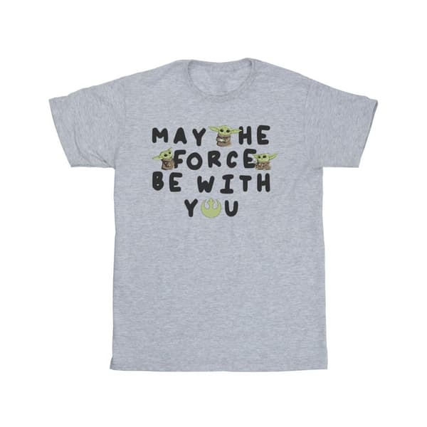 Star Wars Mens The Mandalorian Grogu May The Force Be With You T-Shirt