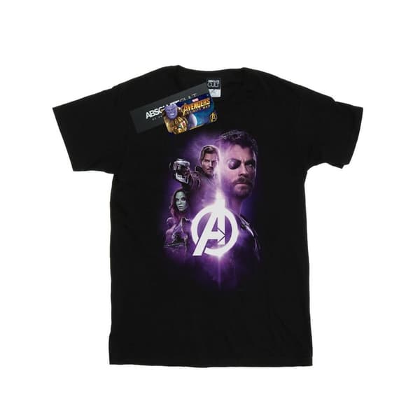 Marvel T-shirt i bomull för flickor Avengers Infinity War Thor Guardians Team Up