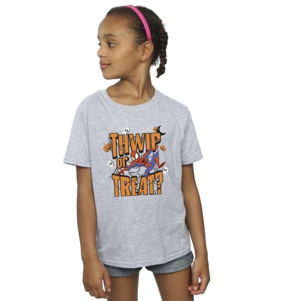 Marvel Girls Spider-Man Thwip Or Treat Cotton T-Shirt