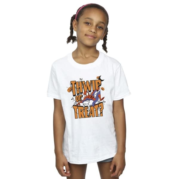Marvel Girls Spider-Man Thwip Or Treat Cotton T-Shirt