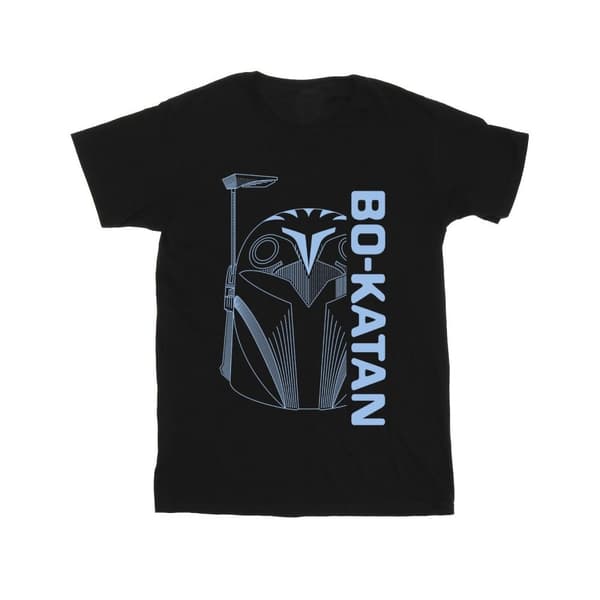 Star Wars Pojkar - The Mandalorian Bo Katan Helm T-shirt Black 3-4 Years