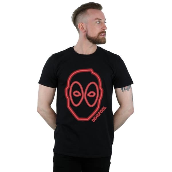 Marvel Deadpool Neon Head T-shirt för herrar