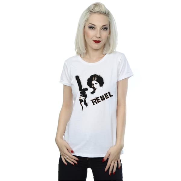 Star Wars Dam/dam Princess Leia Rebel T-shirt i bomull