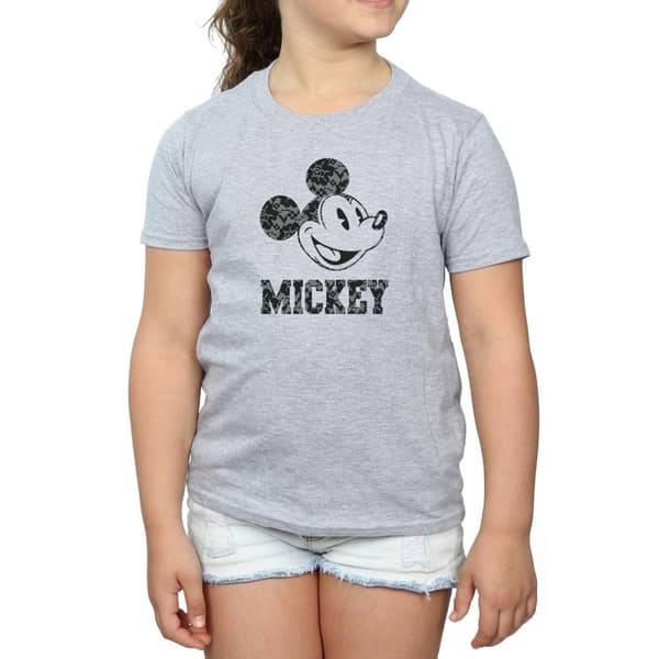 Disney T-shirt i bomull med Musse Pigg-spetsar för flickor