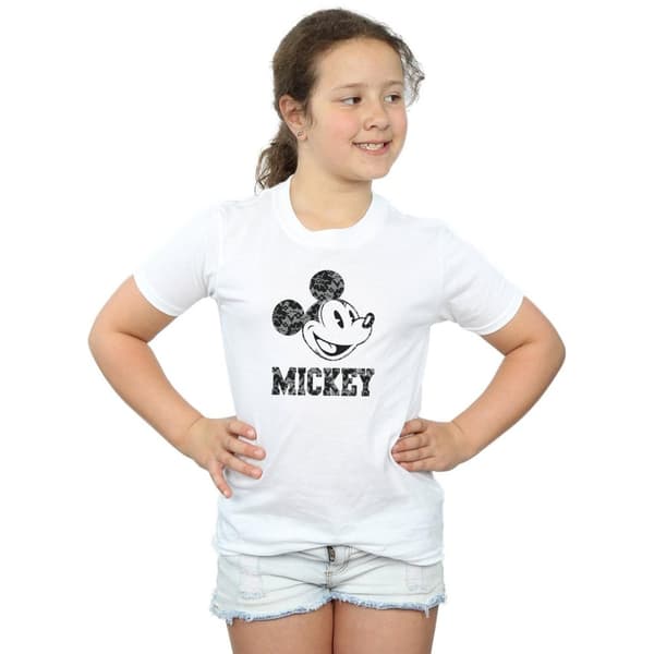 Disney T-shirt i bomull med Musse Pigg-spetsar för flickor