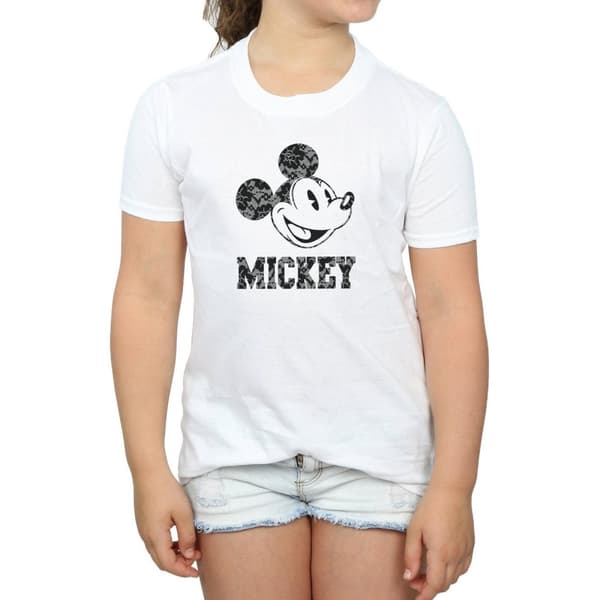 Disney T-shirt i bomull med Musse Pigg-spetsar för flickor