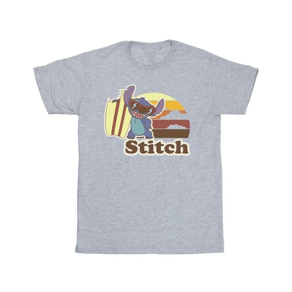 Disney Mens Lilo And Stitch Bitten Surfboard T-Shirt