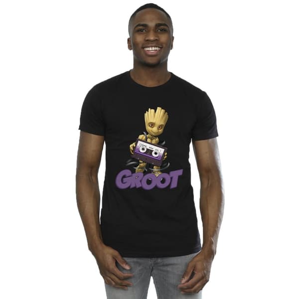 Guardians Of The Galaxy Mens Groot Casette T-Shirt