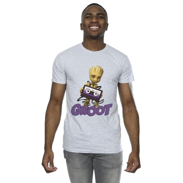 Guardians Of The Galaxy Mens Groot Casette T-Shirt