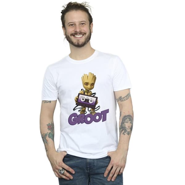 Guardians Of The Galaxy Mens Groot Casette T-Shirt