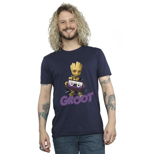 Guardians Of The Galaxy Mens Groot Casette T-Shirt