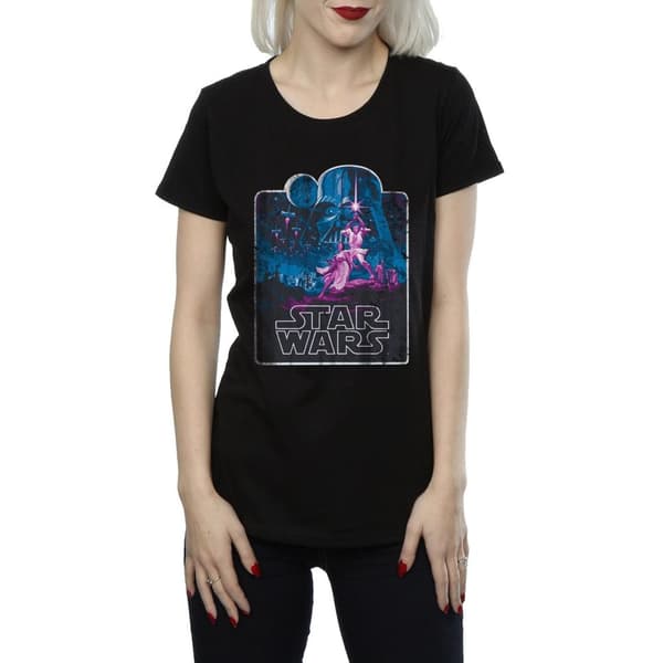 Star Wars Womens/Ladies Movie Montage Cotton T-Shirt