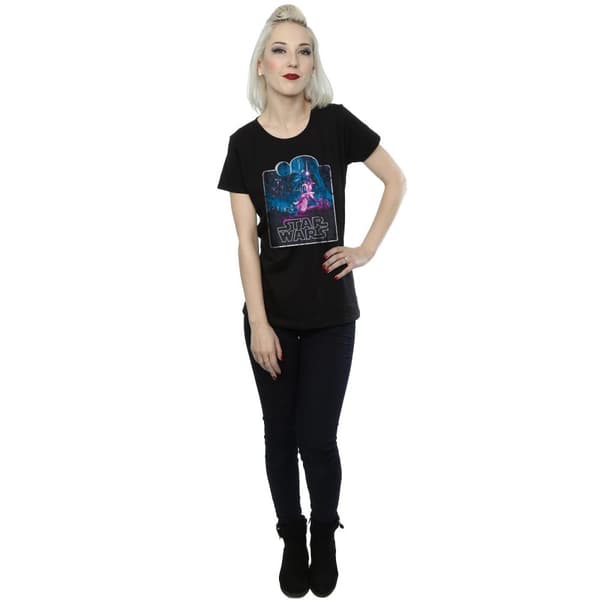 Star Wars Womens/Ladies Movie Montage Cotton T-Shirt