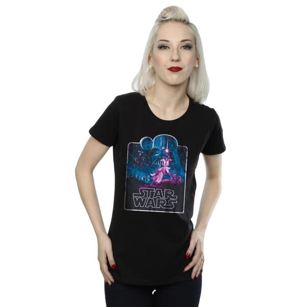 Star Wars Womens/Ladies Movie Montage Cotton T-Shirt