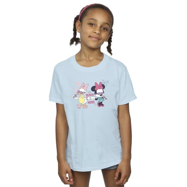 Disney Girls Minnie Daisy Beach Mode Cotton T-Shirt