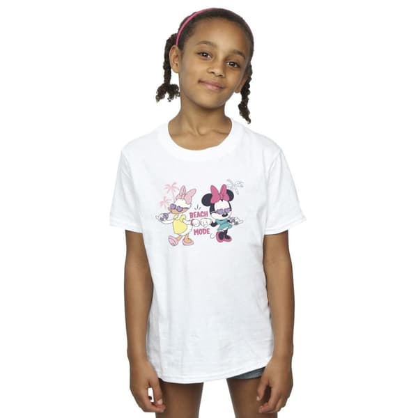 Disney Girls Minnie Daisy Beach Mode Cotton T-Shirt