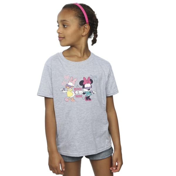 Disney Girls Minnie Daisy Beach Mode Cotton T-Shirt
