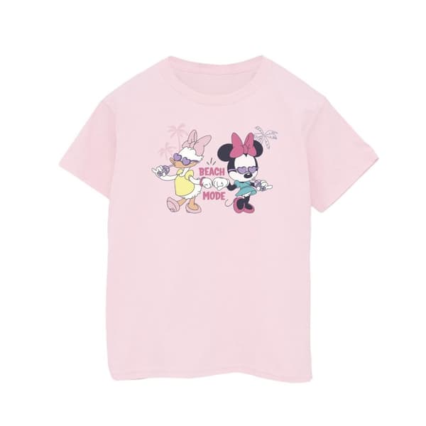 Disney Girls Minnie Daisy Beach Mode Cotton T-Shirt