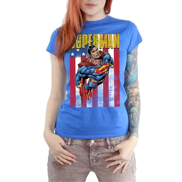 DC Comics Womens/Ladies Superman Flight Cotton T-Shirt