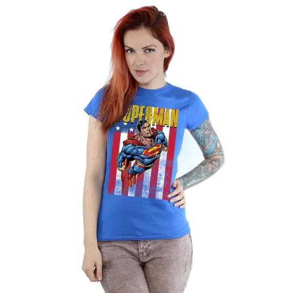 DC Comics Womens/Ladies Superman Flight Cotton T-Shirt
