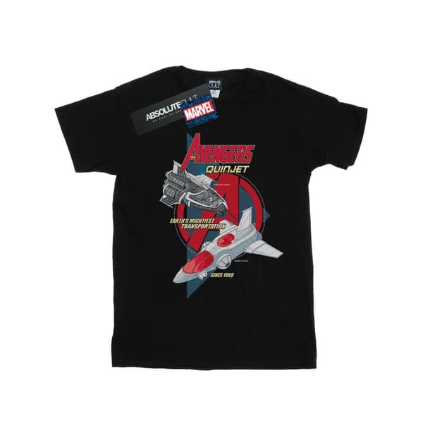 Marvel T-shirt i bomull 1969 The Avengers Quinjet för flickor
