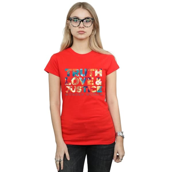 DC Comics Dam/Tjej Wonder Woman 84 Diana Truth Love Justice - T-shirt i bomull