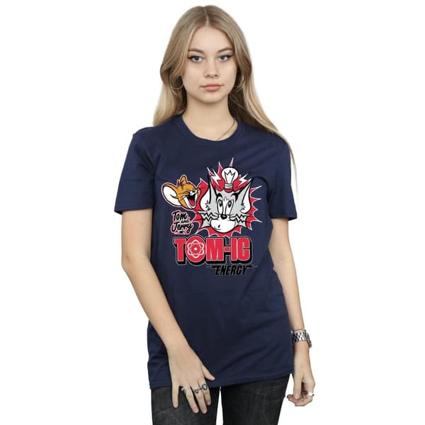 Tom And Jerry Womens/Ladies Tomic Energy Cotton Boyfriend T-Shirt