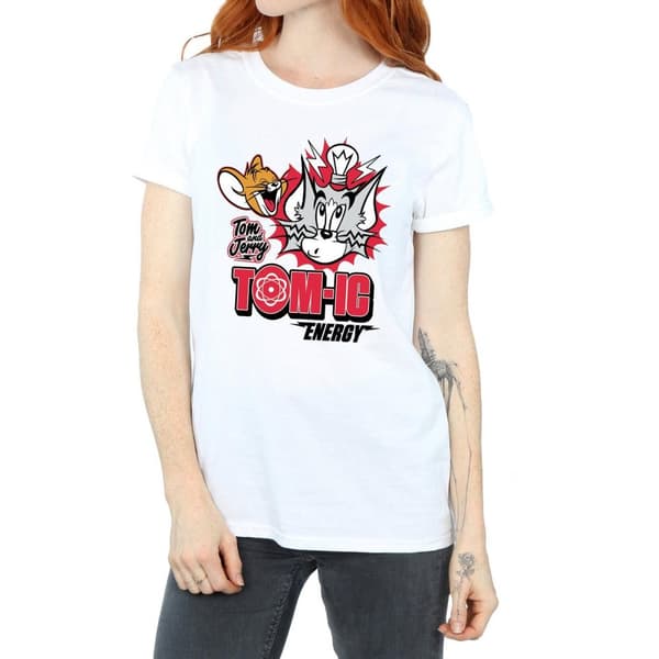 Tom And Jerry Womens/Ladies Tomic Energy Cotton Boyfriend T-Shirt