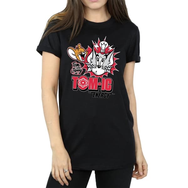 Tom And Jerry Womens/Ladies Tomic Energy Cotton Boyfriend T-Shirt