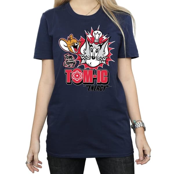 Tom And Jerry Womens/Ladies Tomic Energy Cotton Boyfriend T-Shirt