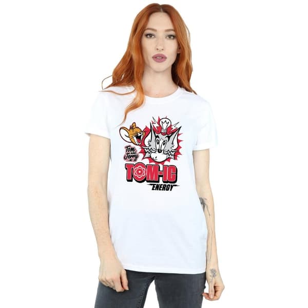 Tom And Jerry Womens/Ladies Tomic Energy Cotton Boyfriend T-Shirt