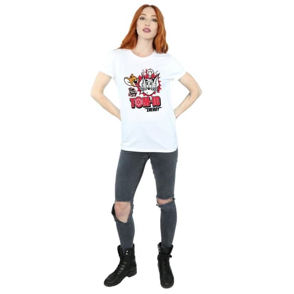 Tom And Jerry Womens/Ladies Tomic Energy Cotton Boyfriend T-Shirt